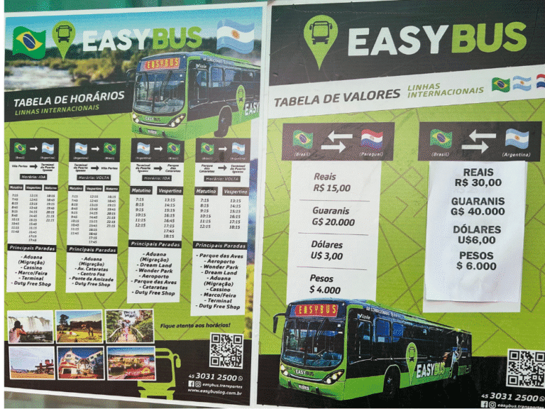 Horário e Preço do Ônibus da Empresa Easy Bus